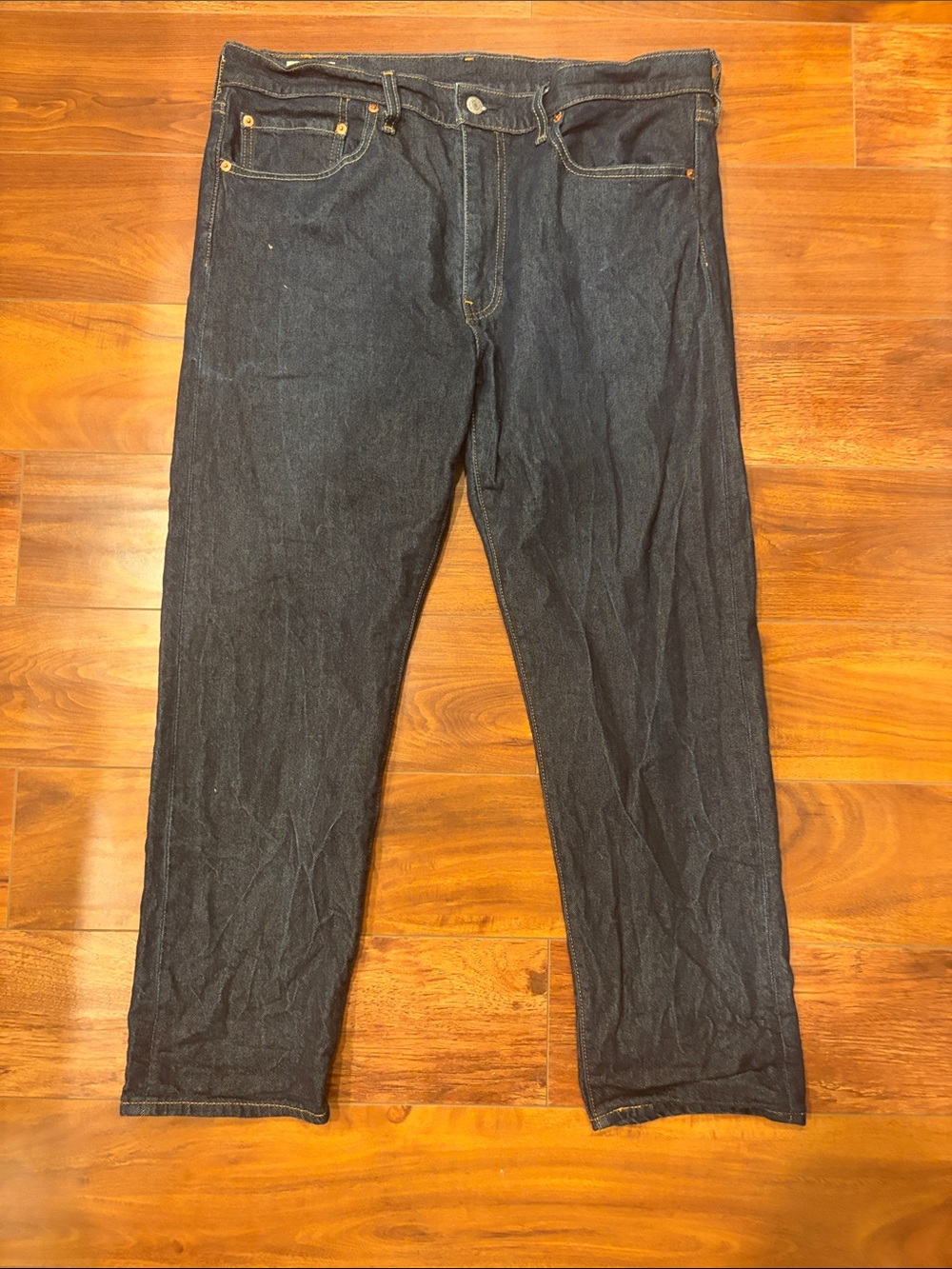 Levi Strauss Men's 502 Taper Fit Jeans Dark Wash Denim Blue - 36x29